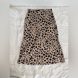 Black and Tan A-Line Skirt